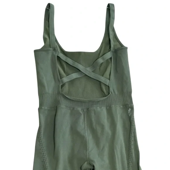 FREE PEOPLE FP Green Good Karma‎ Onesie Jumpsuit Movement Size M L - Picture 10 of 15